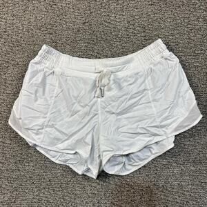 White lululemon speed up shorts